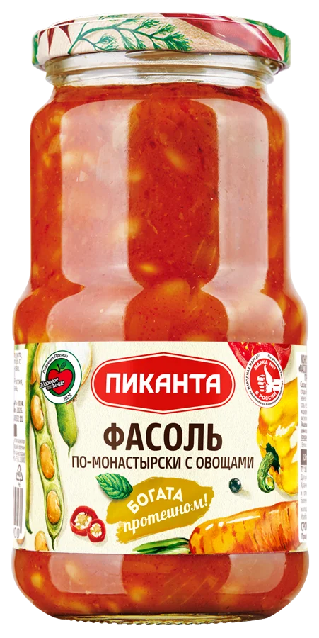 Фасоль по-монастырски с овощами